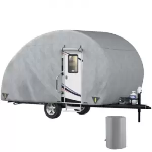 Image of VEVOR Teardrop Trailer Cover, 18'-20' Teardrop Camper Cover, Water-proof and Scratch-proof Tab Camper Cover, Thick Non-Woven 4 Layers Travel Trailer C