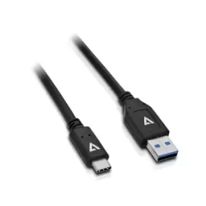 Image of V7 USB Cable USB 2.0 A Male to USB-C Male 1m 3.3ft - Black