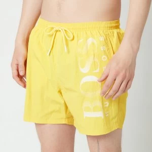 Image of Hugo Boss Octopus Logo Swim Shorts Yellow Size L Men