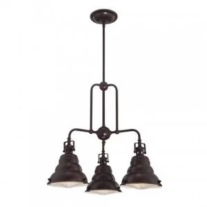 Image of 3 Light Pendant Bar Chandelier Light Palladian Bronze, E27