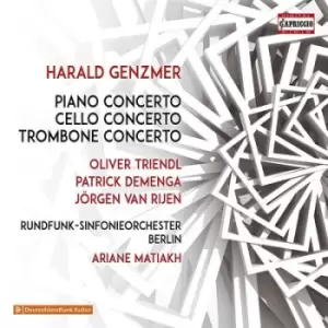 Image of Harald Genzmer Piano Concerto/Cello Concerto/Trombone Concerto by Harald Genzmer CD Album