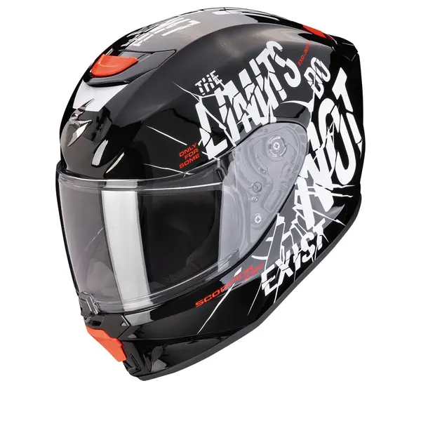 Image of Scorpion EXO-JNR Boum Black White Full Face Helmet Size M