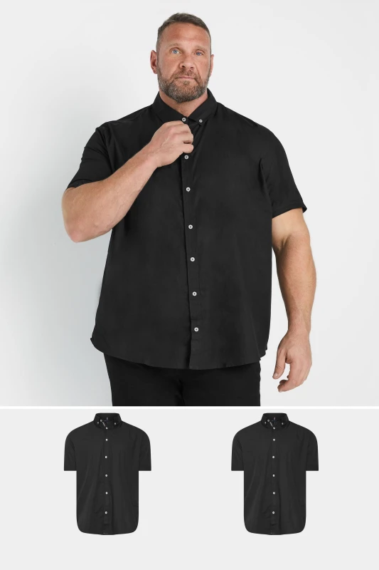 Image of BadRhino 2 Pack Poplin Shirts Black