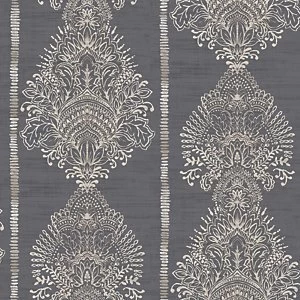 Image of Arthouse Silk Road Charcoal Wallpaper 10.05m x 53cm