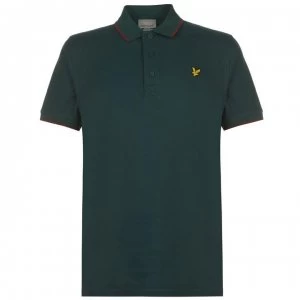 Image of Lyle and Scott Lyle Tipped Polo Shirt Mens - Pine 488
