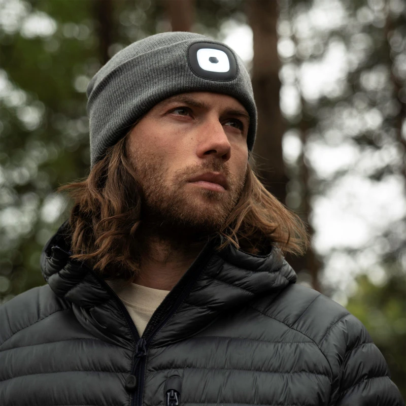 Image of Fizz Creations LED Beanie Hat, Grey 100099