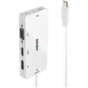 Image of LINDY USB-C , DisplayPort, VGA Converter [1x USB-C plug - 1x DisplayPort socket, DVI socket 29-pin, HDMI socket, VGA socket]