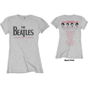 Image of The Beatles - Candlestick Park Womens Medium T-Shirt - Grey