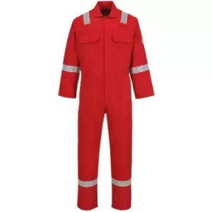 Image of Portwest Bizweld Iona Flame Resistant Work Overall/Coverall (L/R) (Red) - Red