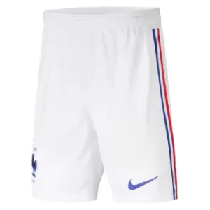 Image of 2020-2021 France Nike Away Shorts (White) - Kids