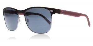 Image of Tommy Hilfiger 1401/S Sunglasses Matte Brown / Burgundy R56 56mm