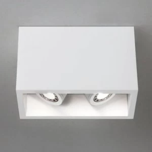 Image of LED 2 Light Twin Adjustable Surface Mounted Downlight Plaster, GU10