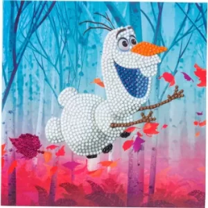 Image of Floating Olaf Crystal Art Card 18x18, none