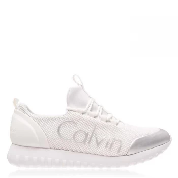 Image of Calvin Klein Jeans Ron Low Top Trainers - White/Silver