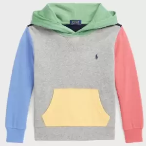 Image of Polo Ralph Lauren Boys' Colour-Blocked Cotton-Jersey Hoodie - 4 Years