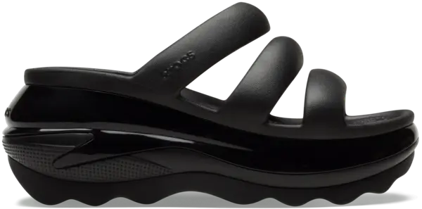 Image of Crocs Unisex Mega Crush Triple Strap Slides Black W5/M4
