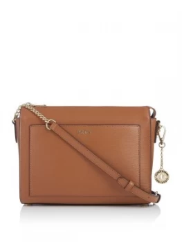 Image of DKNY Sutton Chain Medium Boxy Cross Body Bag Light Brown