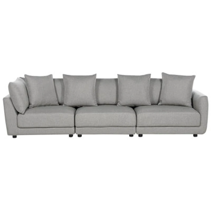 Image of Beliani Sofa 3 Seater Sigtuna Fabric Light Grey