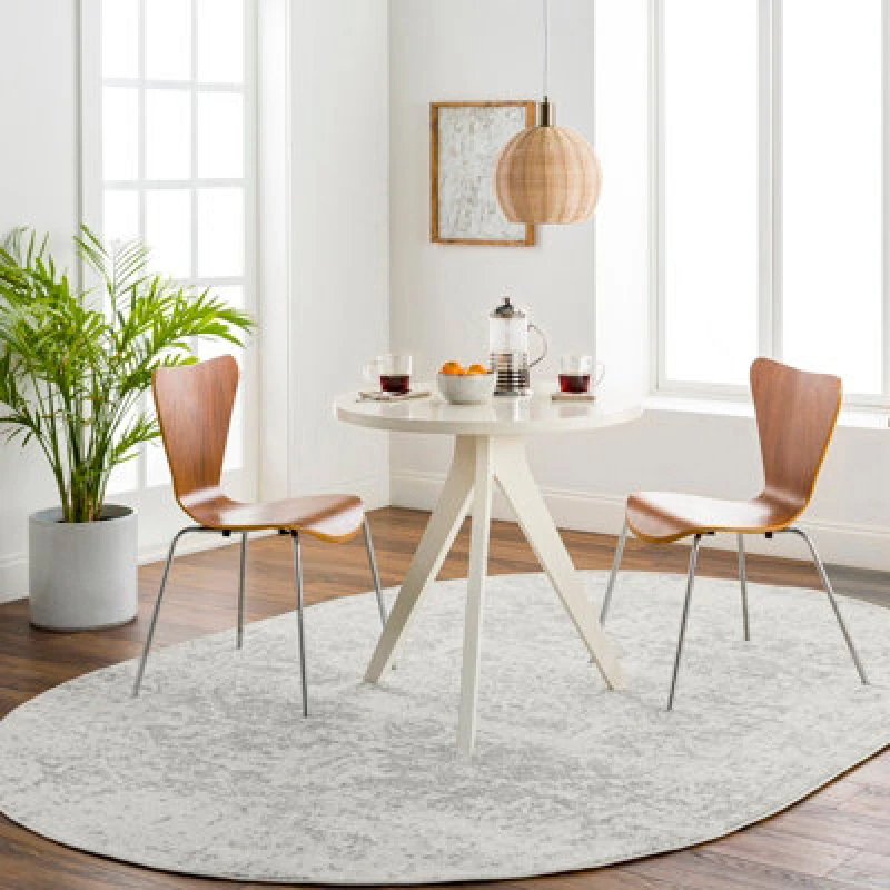 Image of Livabliss Oval Vintage Oriental Boho Grey/white Juliette Area Rug 200 X 275cm - Easy Care, Non Shedding, Ideal For Living Room & Bedroom