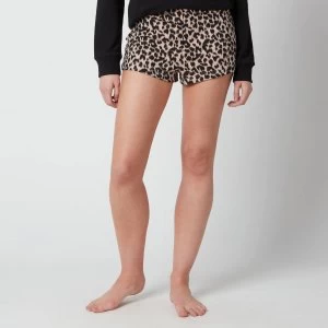 Image of Calvin Klein Womens Leopard Sleep Shorts - Leopard - S