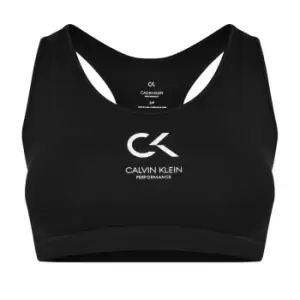 Image of Calvin Klein Performance Racerback Sports Bra - Black