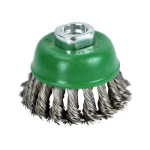 Image of Faithfull FAIWBT65S Wire Cup Brush Twist Knot 65mm M14x2 Bore