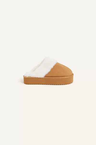 Image of Suedette Platform Mule Slippers