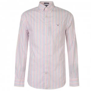 Image of Gant Gant Long Sleeve 3 Colour Shirt Mens - Pink Rose 613