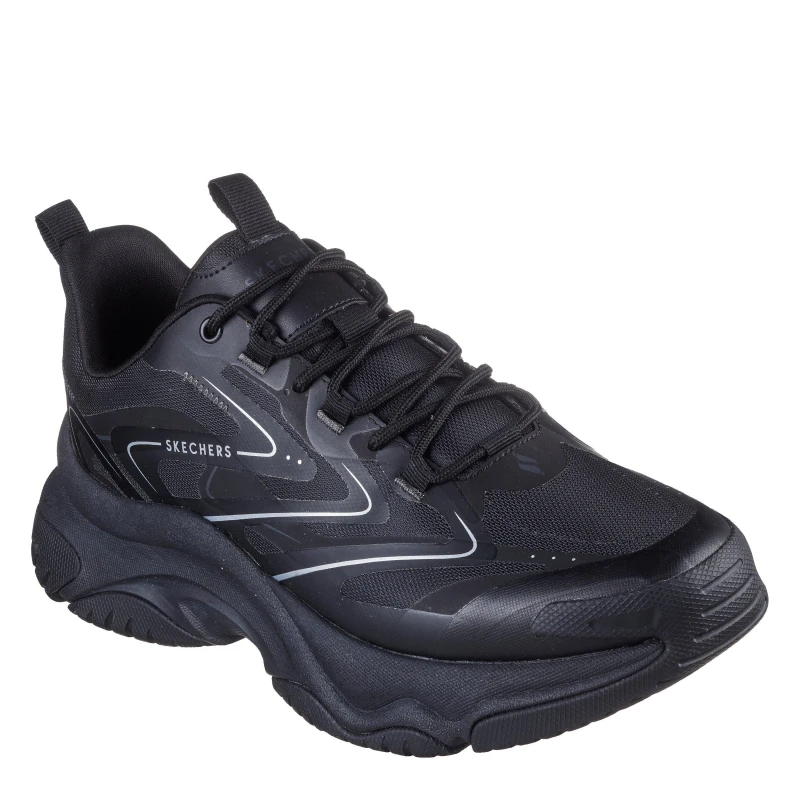 Image of Skechers Mens Classic Low-Top Trainers Black male 6 (39.5)