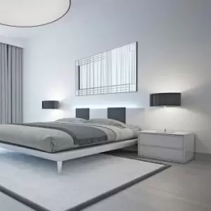 Image of MirrorOutlet Milton All Glass Bevelled Square Corner Full Length Mirror 174 X 85 Cm