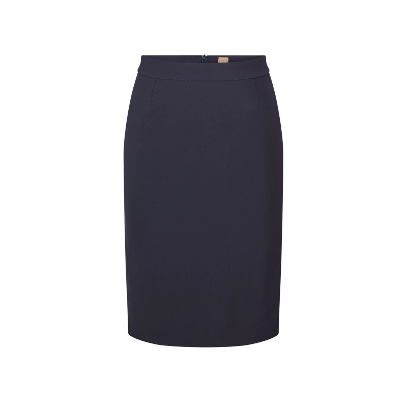 Image of Boss Womens Vilea Pencil Skirt, Slim Fit Open Blue female 10 (M)