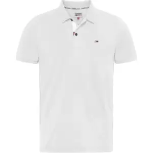 Image of Tommy Hilfiger Slim Placket Polo - White