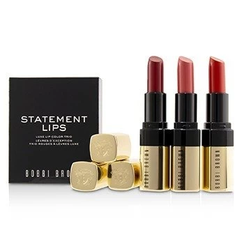 Image of Bobbi Brown Luxe Lip Color Trio - #20 Retro Coral, #26 Retro Red, #29 Sunset Orange 3x3.8g/0.13oz