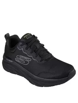Image of Skechers D'lux Walker Relaxed Fit Memory Foam Mesh Trainer, Black, Size 8, Men