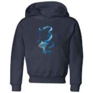 Image of Fantastic Beasts Newt Silhouette Kids Hoodie - Navy - 3-4 Years - Navy