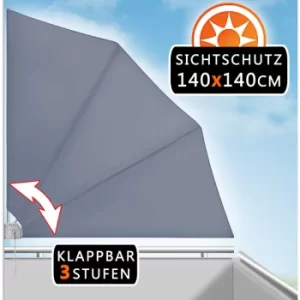 Image of Deuba Folding Patio Balcony Awning Side Sun Shade Canopy Outdoor Sunshade Privacy Vertical Screen Garden Collapsible (Orange) Anthracite