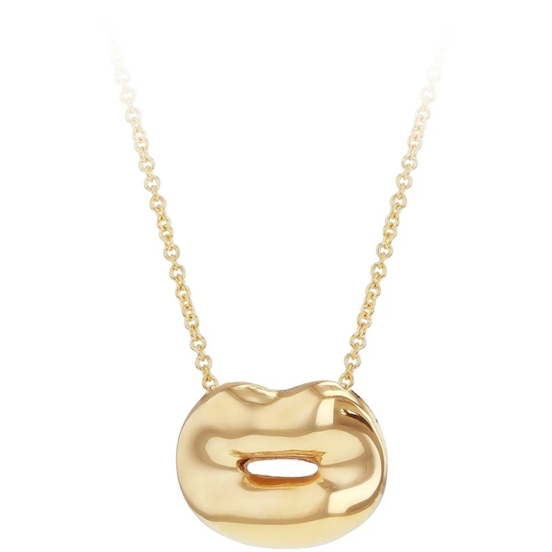 Image of Be You 9ct Gold Lips Adjustable Necklace Yellow Gold female 16-17in
