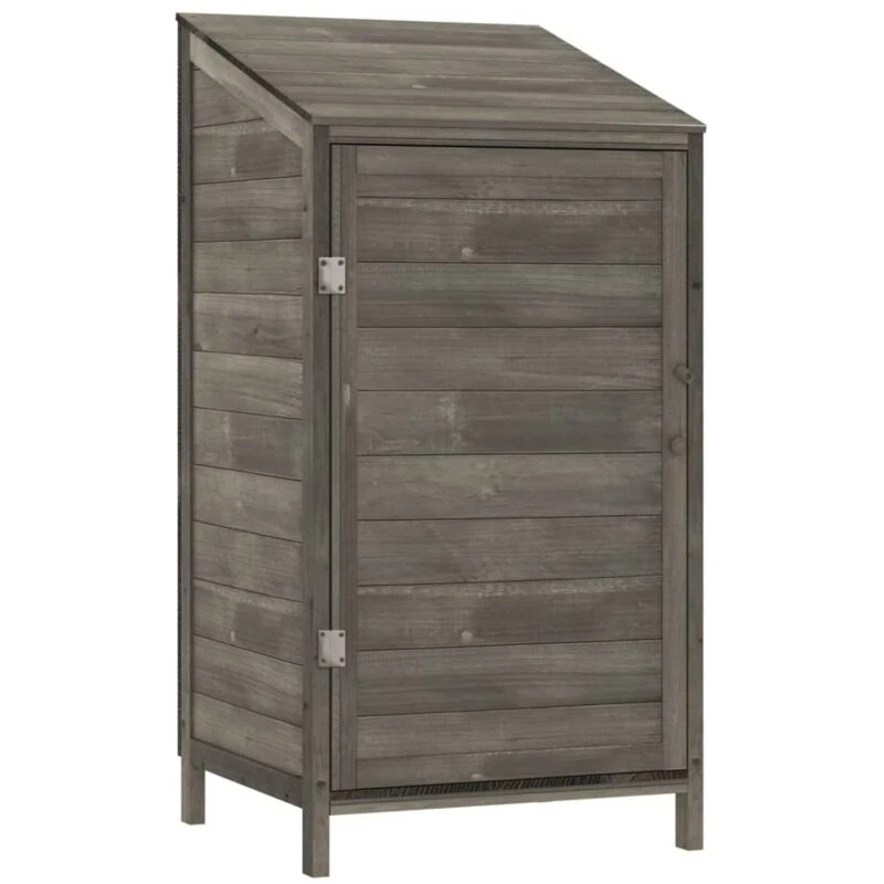 Image of vidaXL Garden Shed Anthracite 55x52x112cm Solid Wood Fir, Grey 152180