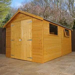 Image of Mercia Premium Pressure Treated Shiplap Apex Shed - 12 x 8ft