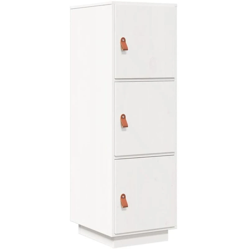 Image of Vidaxl Highboard White 34X40X108.5cm Solid Wood Pine, White 820168