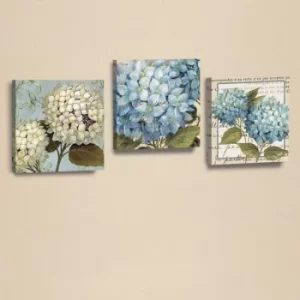 Image of AHM025 White Blue Green Decorative PU Leather Painting (3 Pieces)
