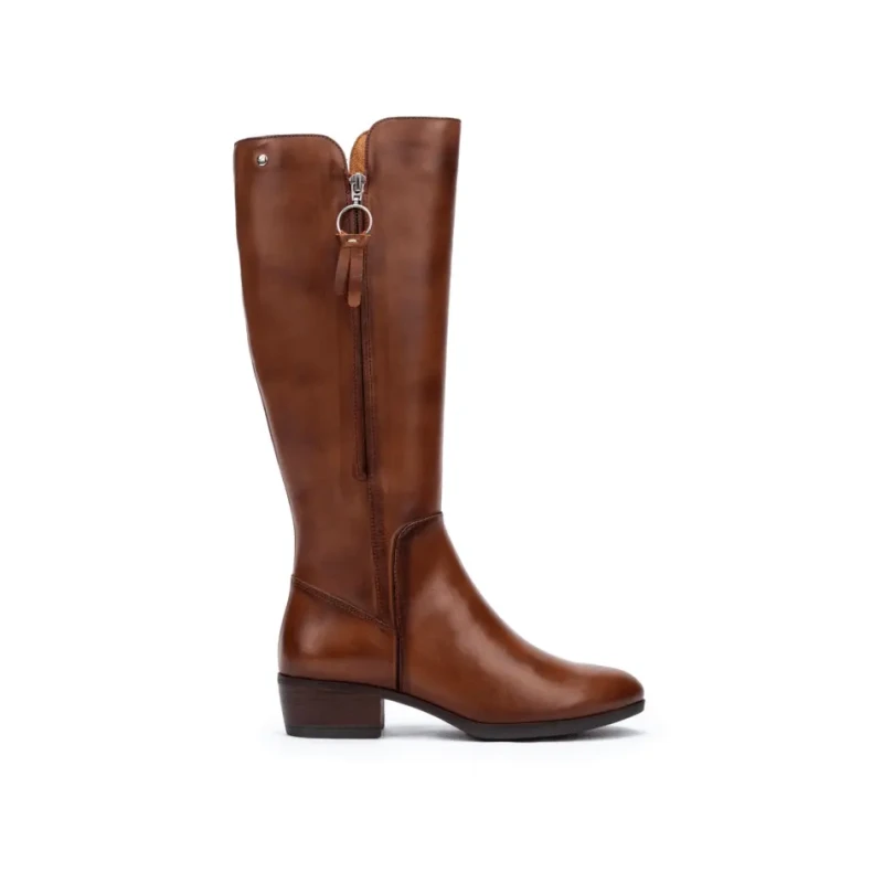 Image of Pikolinos Daroca Leather Womens Knee high Boots - Cuero - Size:UK 6-6.5