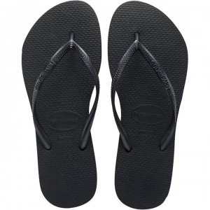 Image of Havaianas Slim Flip Flops - Black