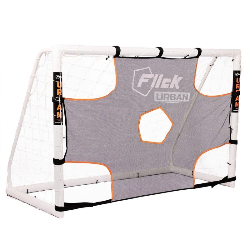 Image of Football Flick Urban Target Sheet - 8'x6' Black & Orange unisex Small