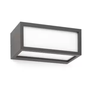 Image of Tejo 1 Light Outdoor Wall Light Dark Grey IP54, E27
