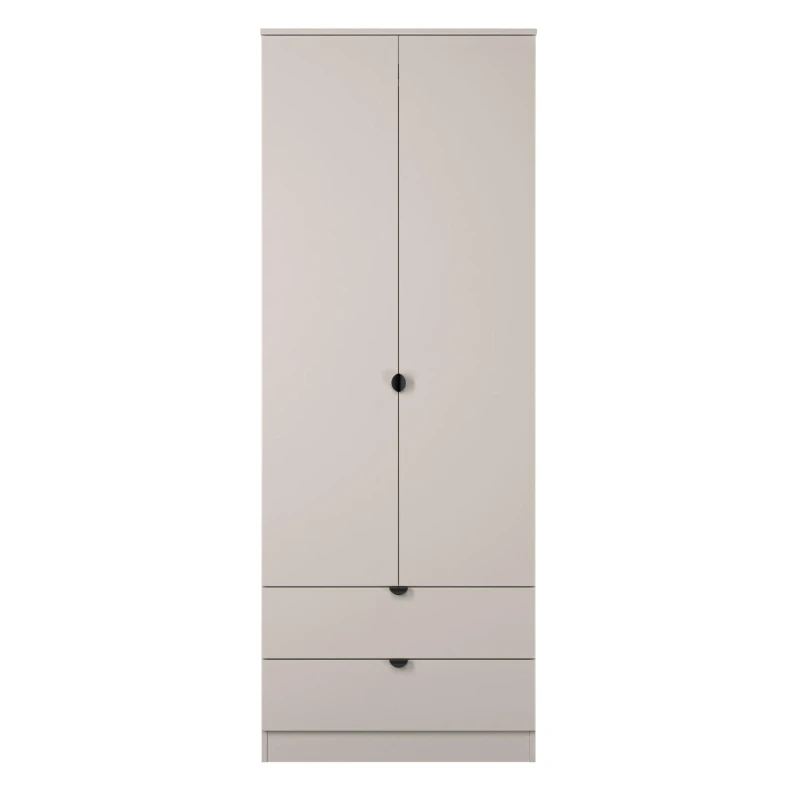 Image of Welcome Furniture Solomon 2 Drawer Double Wardrobe Wardrobes Large Beige 42209490430