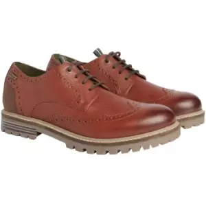 Image of Barbour Mens Marble Brogue Shoes Chestnut UK 7