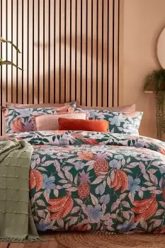 Image of Cypressa Floral Mosaic Reversible Duvet Cover Set