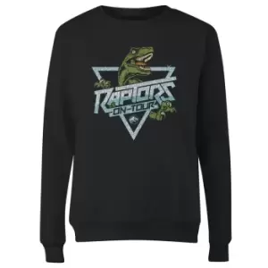 Image of Jurassic Park Raptors On Tour Stroke Womens Sweatshirt - Black - M