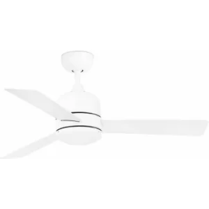 Image of Faro Oboe Small Ceiling Fan Without Light White, Maple